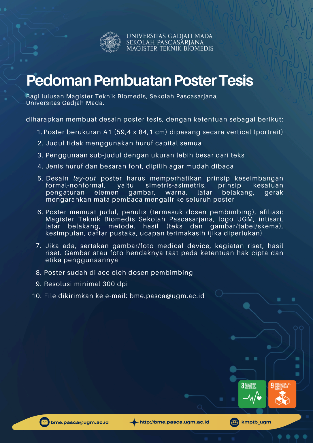 Pedoman Pembuatan Poster Tesis Program Studi Magister Teknik Biomedis