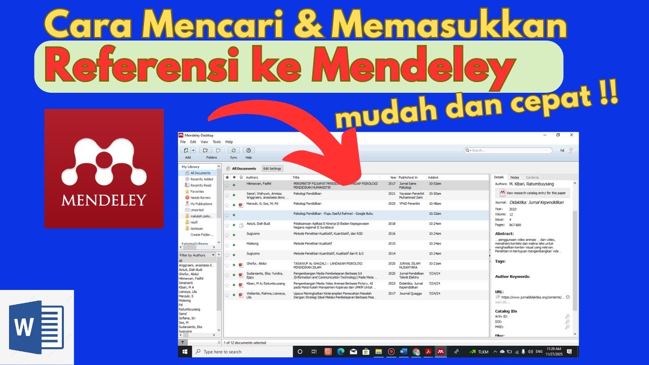 Cara Mencari dan Memasukkan Referensi ke Mendeley Mudah dan Cepat Cara Mencari dan Memasukkan Referensi ke Mendeley Mudah dan Cepat