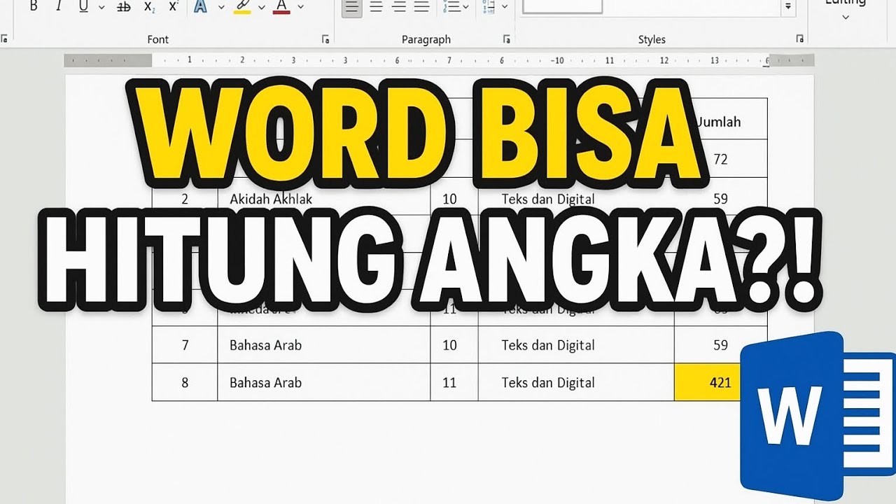 Cara Menjumlahkan Angka di MS Word Tanpa Ribet Cepat Otomatis