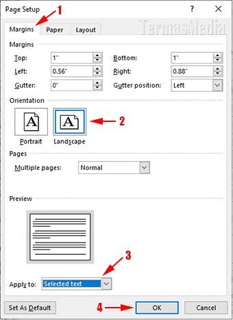 Menggunakan Orientasi Halaman Berbeda Portrait Landscape Di Microsoft Word Menggunakan Orientasi Halaman Berbeda Portrait Landscape Di Microsoft Word