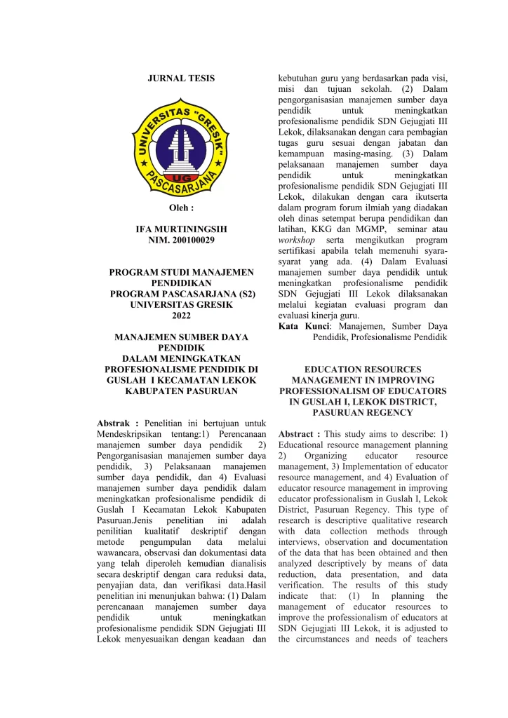 5 Cara Membuat Jurnal Tesis S2 dari Template SINTA 4 Terbaru 2026, Gratis!