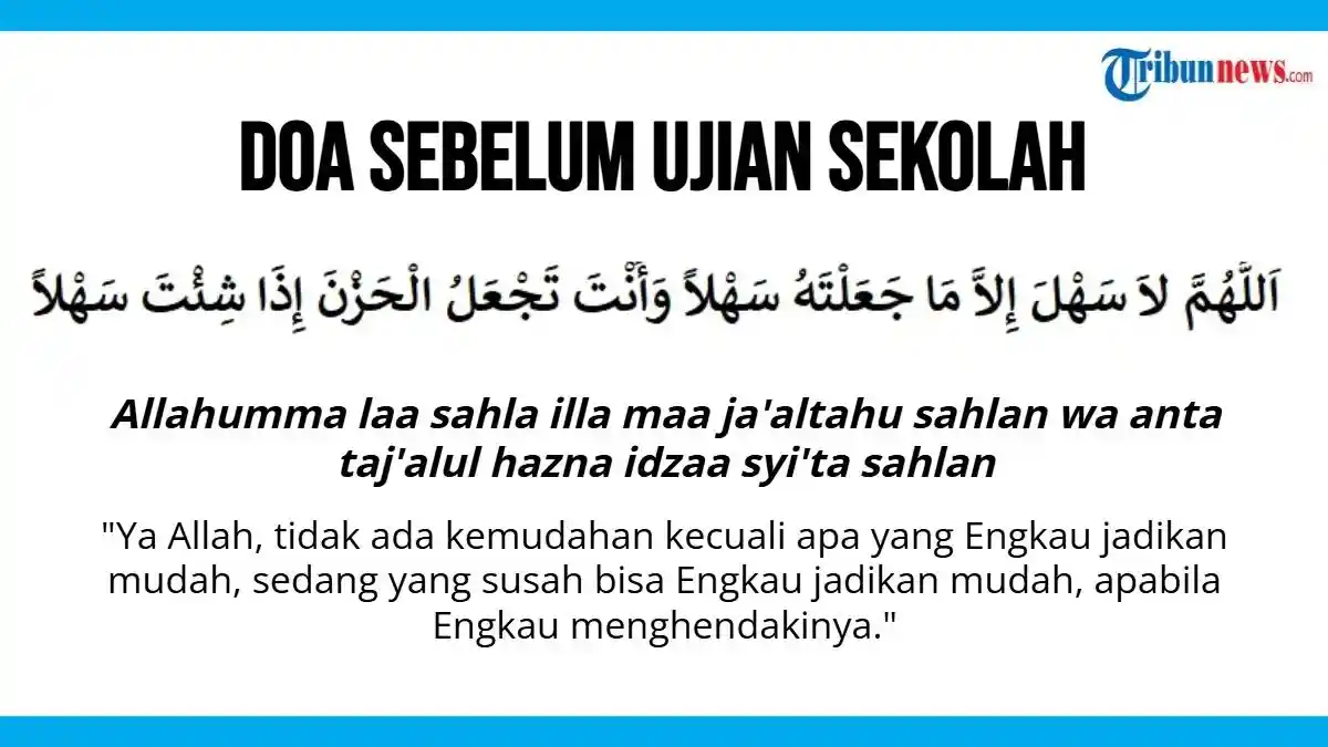 5 Doa untuk Ujian Sekolah Lancar yang Terbukti Mustajab, Wajib Hafal Sebelum Tes 2026