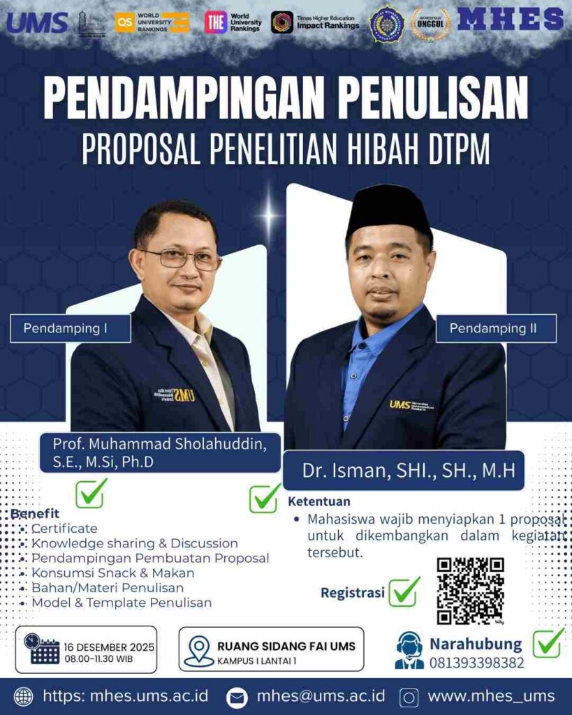 Program Studi Magister Hukum Ekonomi Syariah FAI-UMS Gelar Pendampingan