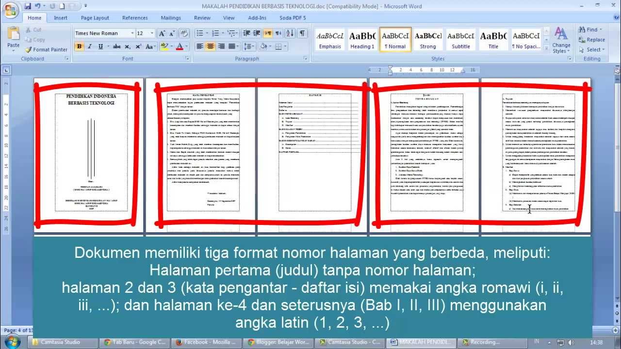 Cara Membuat Nomor Halaman Di Word