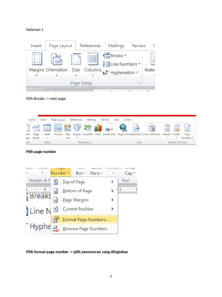 Panduan Penomoran Halaman di Word PDF