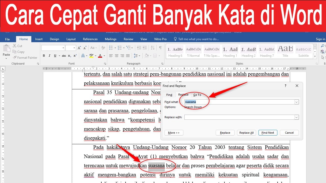 Cara Mengganti Kata Di Word Dalchaebi