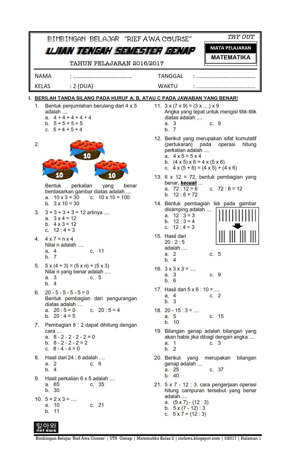 30 Contoh Soal Matematika Kelas 10 Semester 2 dan Pembahasanya Lengkap untuk Ujian