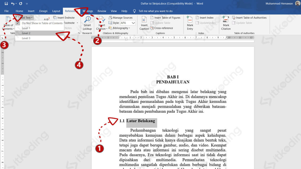 Cara Membuat Daftar Isi Otomatis di Word Cepat dan Rapi Cara Membuat Daftar Isi Otomatis di Word Cepat dan Rapi