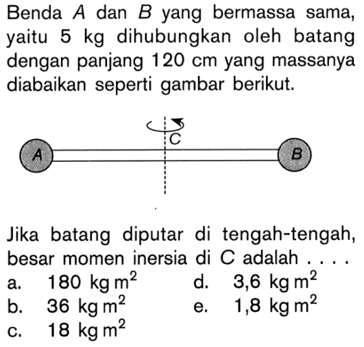 7 Rahasia Contoh Soal Jawab Fisika Kelas 11 Semester 1 Momen Inersia yang Wajib Diketahui