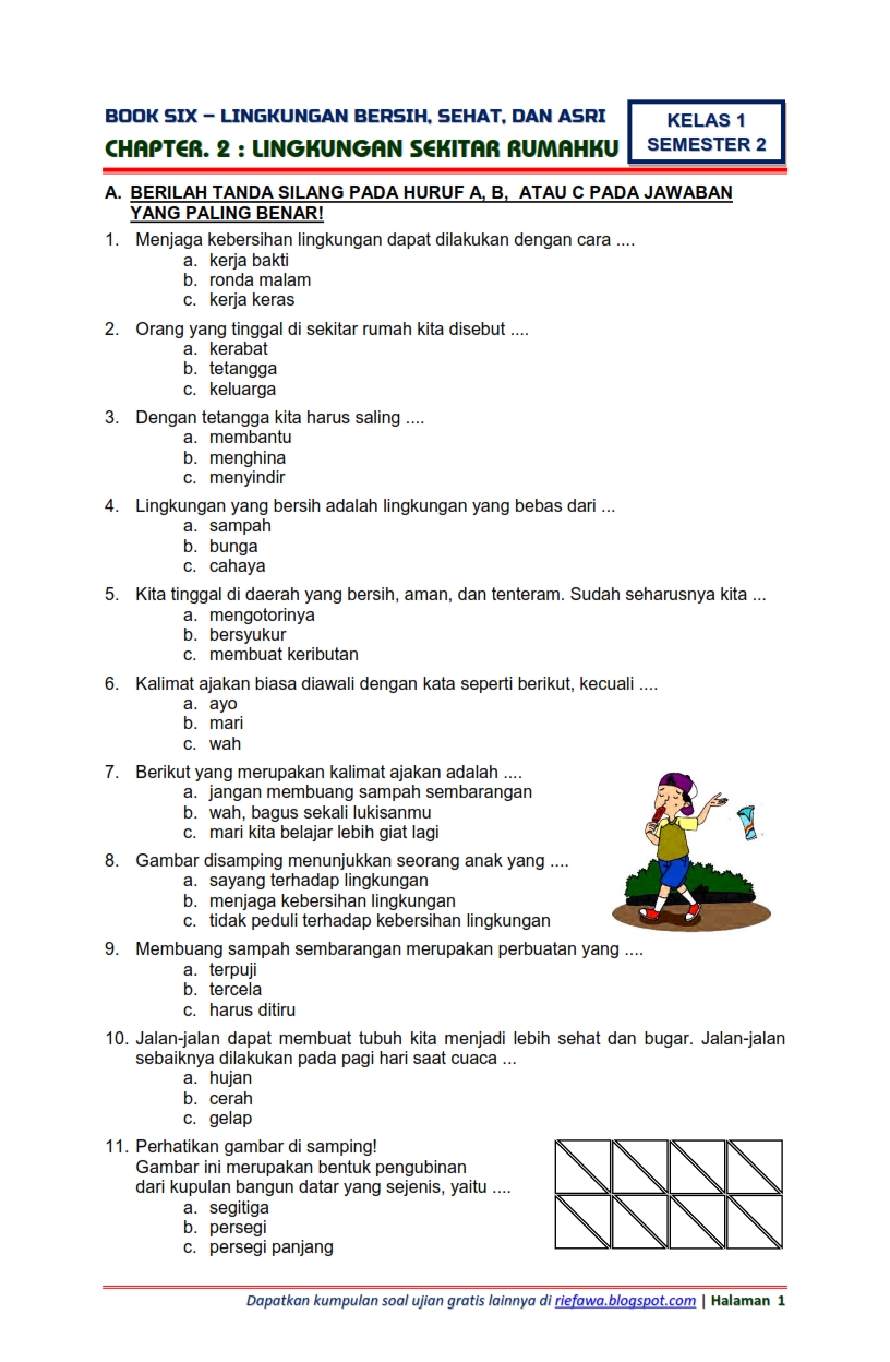 7 Rahasia Menguasai Contoh Soal K13 Kelas 1 Semester 2 Tema 6 yang Jarang Diketahui