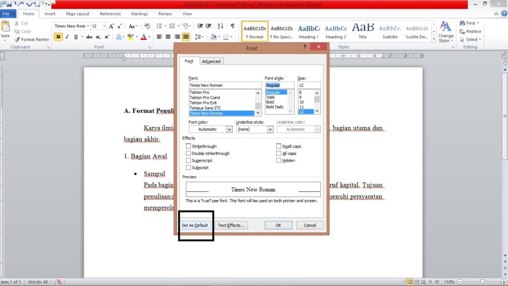 Cara Jitu Ubah Default Font di Microsoft Word Gampang Banget Cara Jitu Ubah Default Font di Microsoft Word Gampang Banget