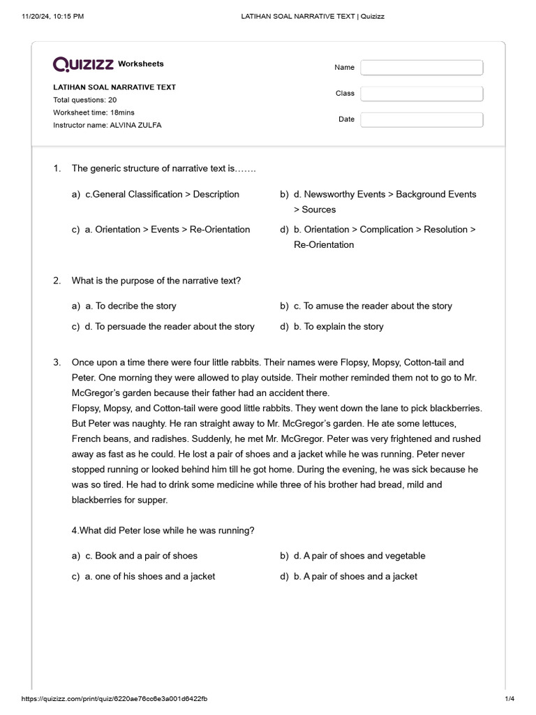 7 contoh soal grammar semester 2 kelas 8 narrative yang terbukti bikin nilai meningkat