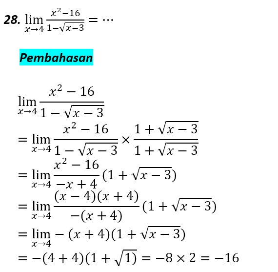 Pelajari Contoh Soal Dan Pembahasan Limit Kelas 11 Terbaik - Simak Pelajari Contoh Soal Dan Pembahasan Limit Kelas 11 Terbaik - Simak