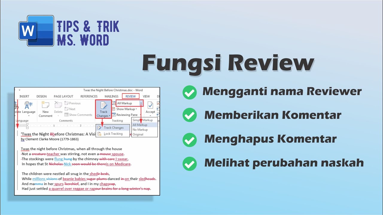 Memahami fungsi Review Microsoft Word dan cara melakukan review dan