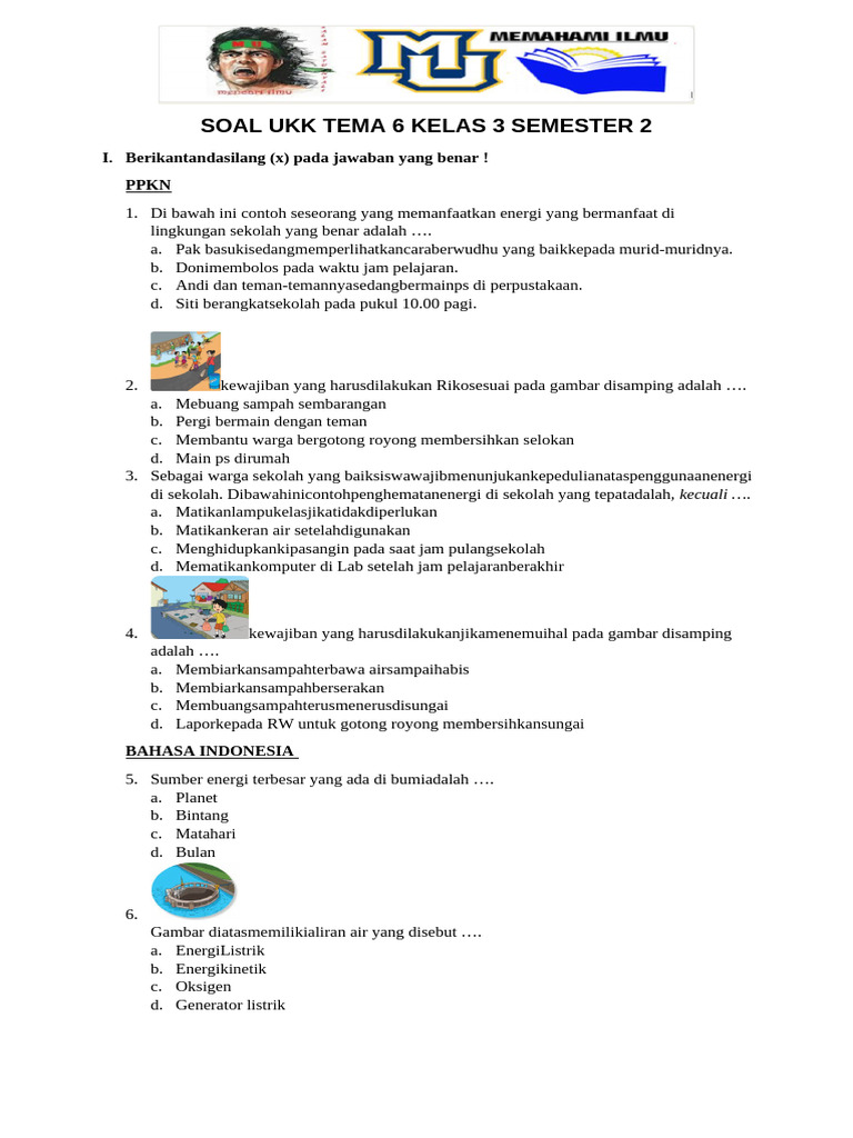 Wajib Tahu Bocoran soal soal ukk kelas 3 sd semester 2 agar Lulus dengan Nilai Sempurna Wajib Tahu Bocoran soal soal ukk kelas 3 sd semester 2 agar Lulus dengan Nilai Sempurna